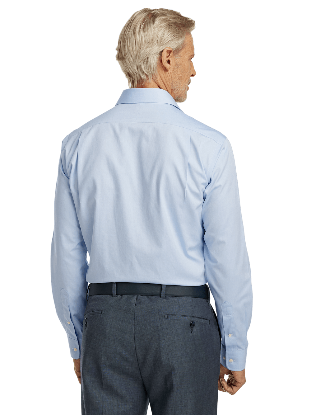 Alternate Image of Non-iron Cotton Pinpoint Solid Spread Collar Dress Shirt-4
