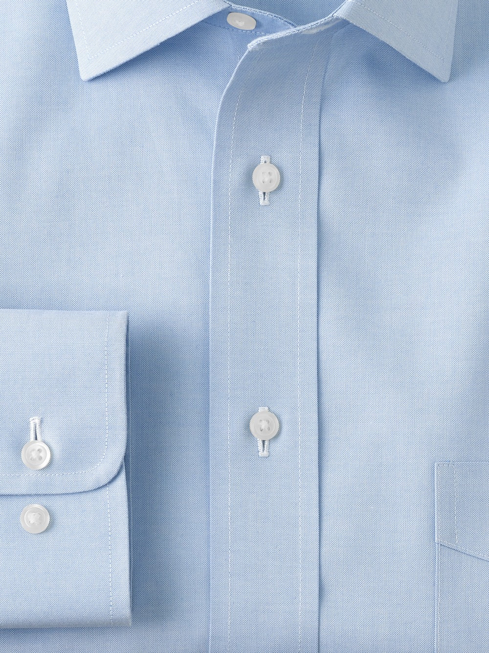 Alternate Shot of Men's Blue Solid Shirts No Trim Detail - 5