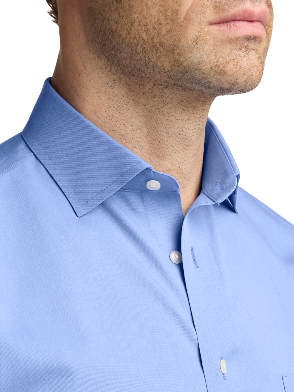 Alternate Image of Non-iron Cotton Pinpoint Solid Spread Collar Dress Shirt-2