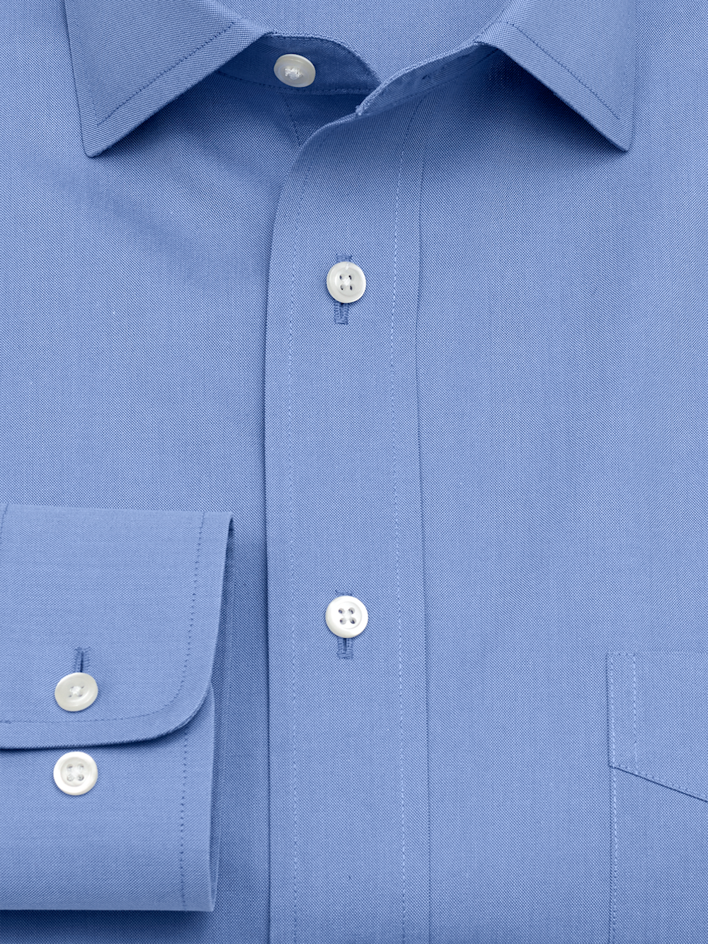 Alternate Image of Non-iron Cotton Pinpoint Solid Spread Collar Dress Shirt-5