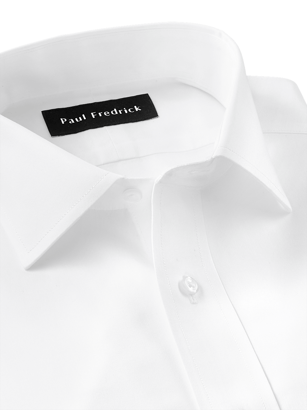 Non-Iron Cotton Pinpoint Solid Spread Collar Dress Shirt - White Classic Fit / 15.5 / 33 Non-Iron Cotton Pinpoint Solid Spread Collar Dress Shirt - White Classic Fit / 15.5 / 33