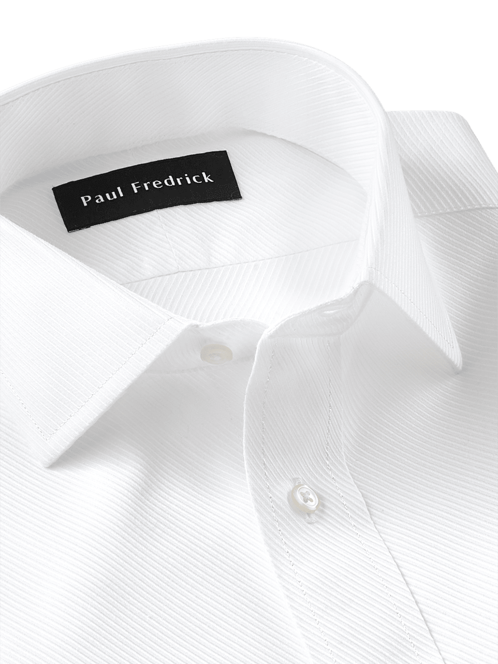 Non-Iron Cotton Twill Spread Collar Dress Shirt - White Classic Fit / 17.5 / 34 Non-Iron Cotton Twill Spread Collar Dress Shirt - White Classic Fit / 17.5 / 34