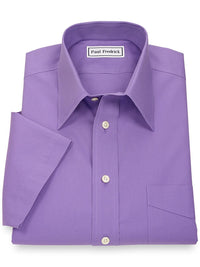 Non Iron Solid Pinpoint W/traditional Collar & Short Sleeves - Lavender