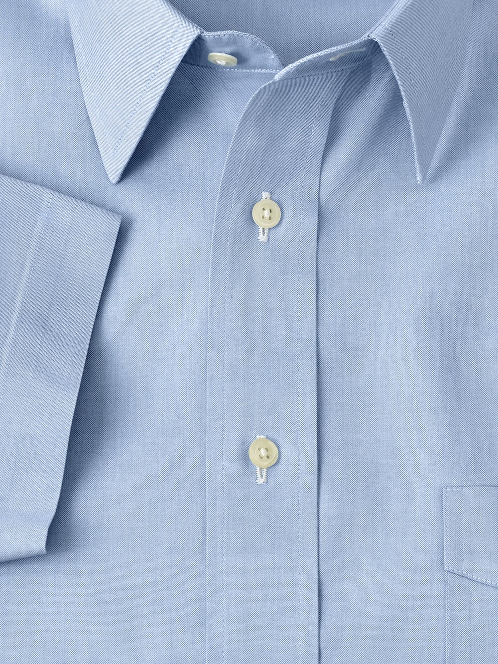Non Iron Solid Pinpoint W/traditional Collar & Short Sleeves