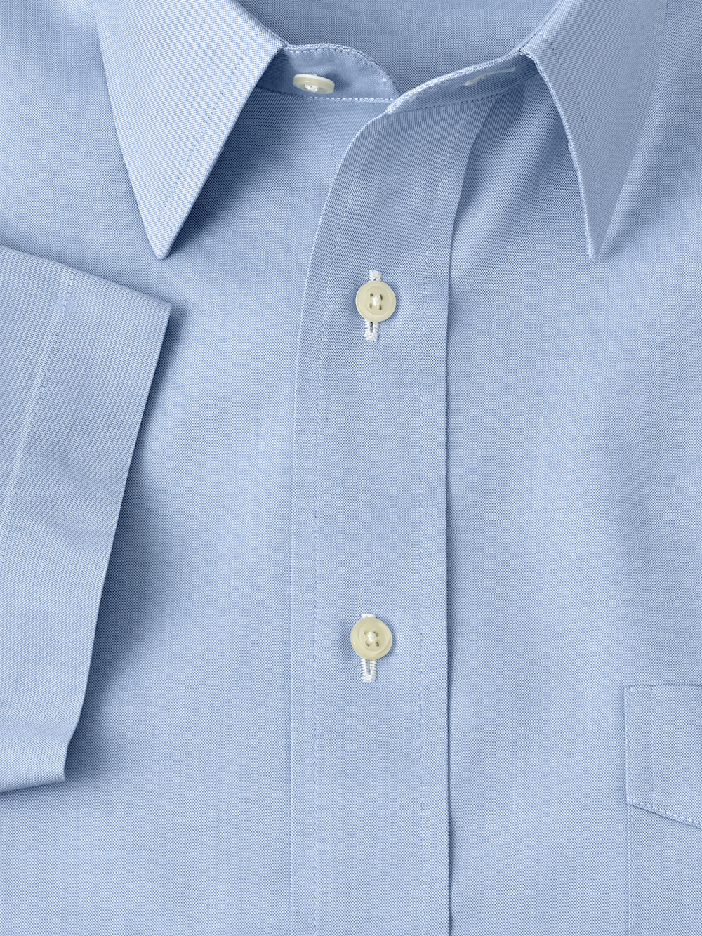 Alternate Image of Non-iron Cotton Pinpoint Solid Point Collar Short Sleeve Dress Shirt-5