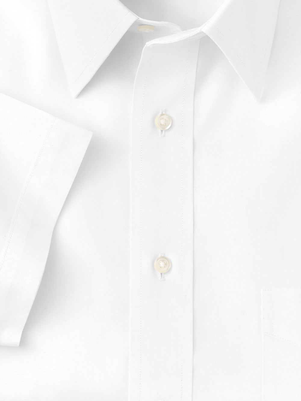 Non Iron Solid Pinpoint W/traditional Collar & Short Sleeves