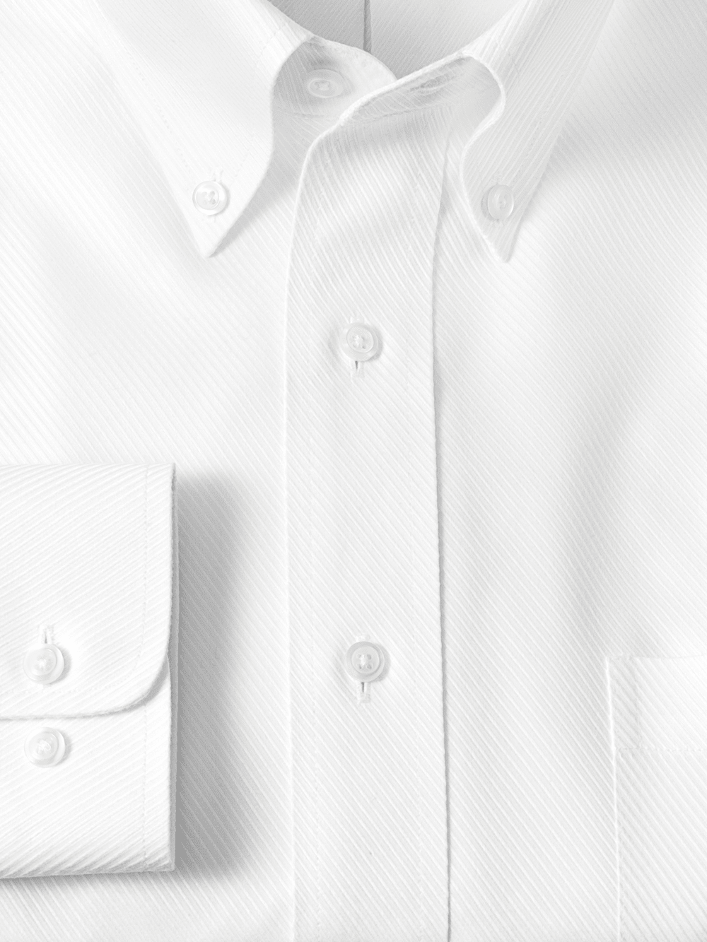 Non-Iron Cotton Twill Button Down Collar Dress Shirt - White Slim Fit / 15 / 33 Non-Iron Cotton Twill Button Down Collar Dress Shirt - White Slim Fit / 15 / 33