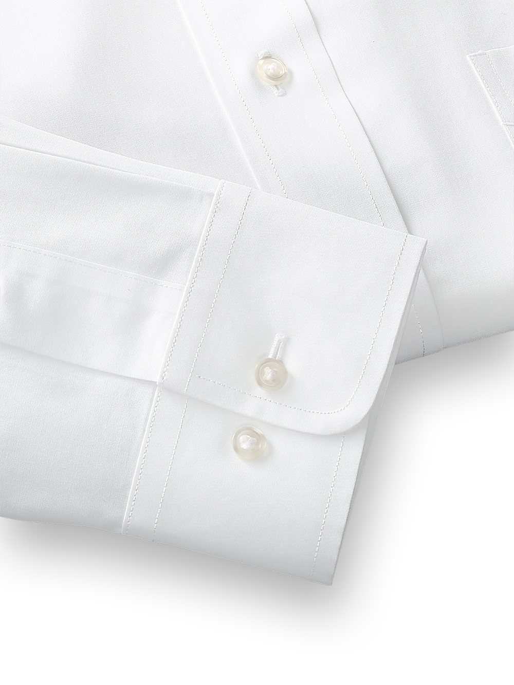 Supima Non-Iron Cotton Solid Color Straight Collar Dress Shirt - White Paul Fredrick Supima Non-Iron Cotton Solid Color Straight Collar Dress Shirt - White Paul Fredrick