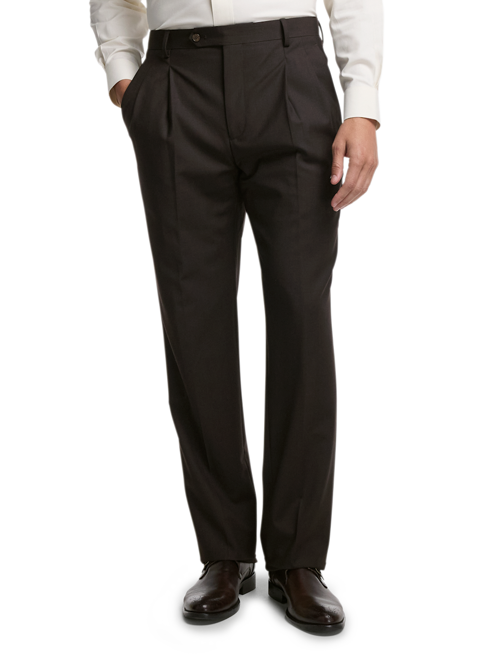 Alternate Image of Wool Stretch Bengaline Single Breasted Peak Lapel Suit-7