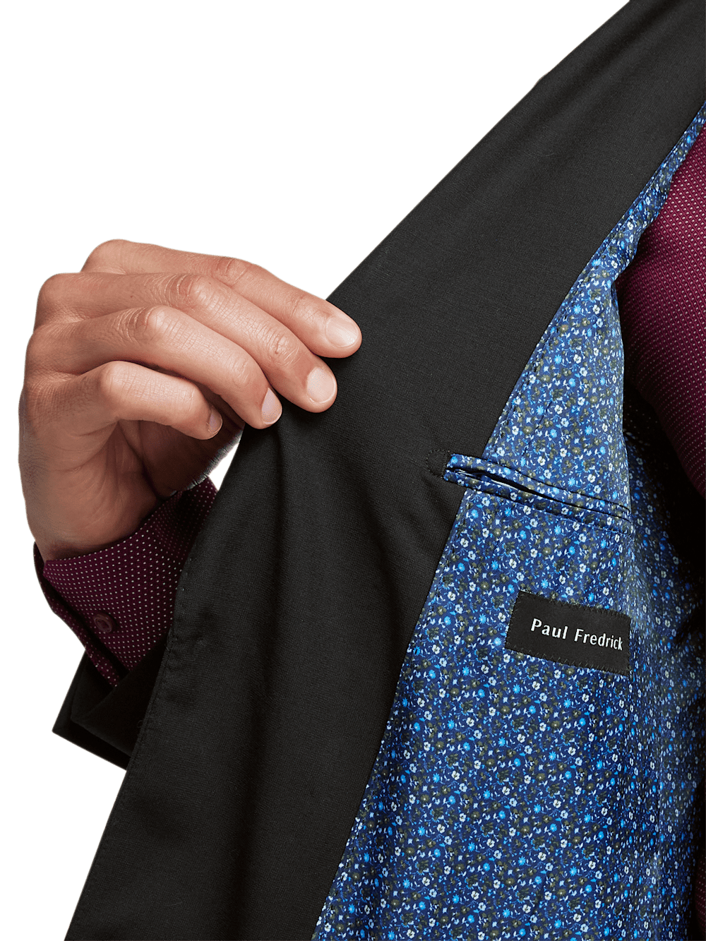 Alternate Image of Wool Stretch Bengaline Single Breasted Peak Lapel Suit-3