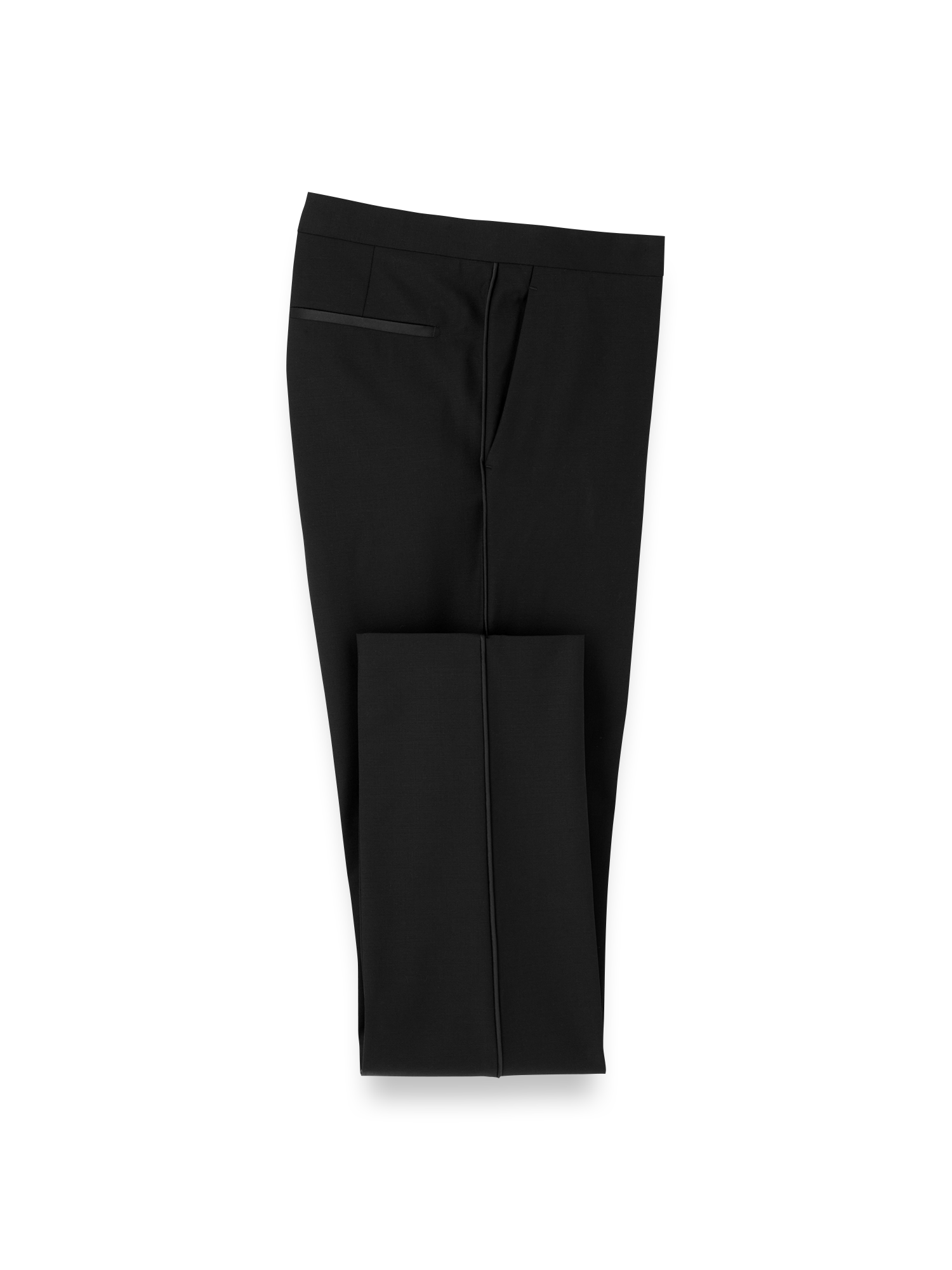 Wool Stretch Peak Lapel Tuxedo - Black