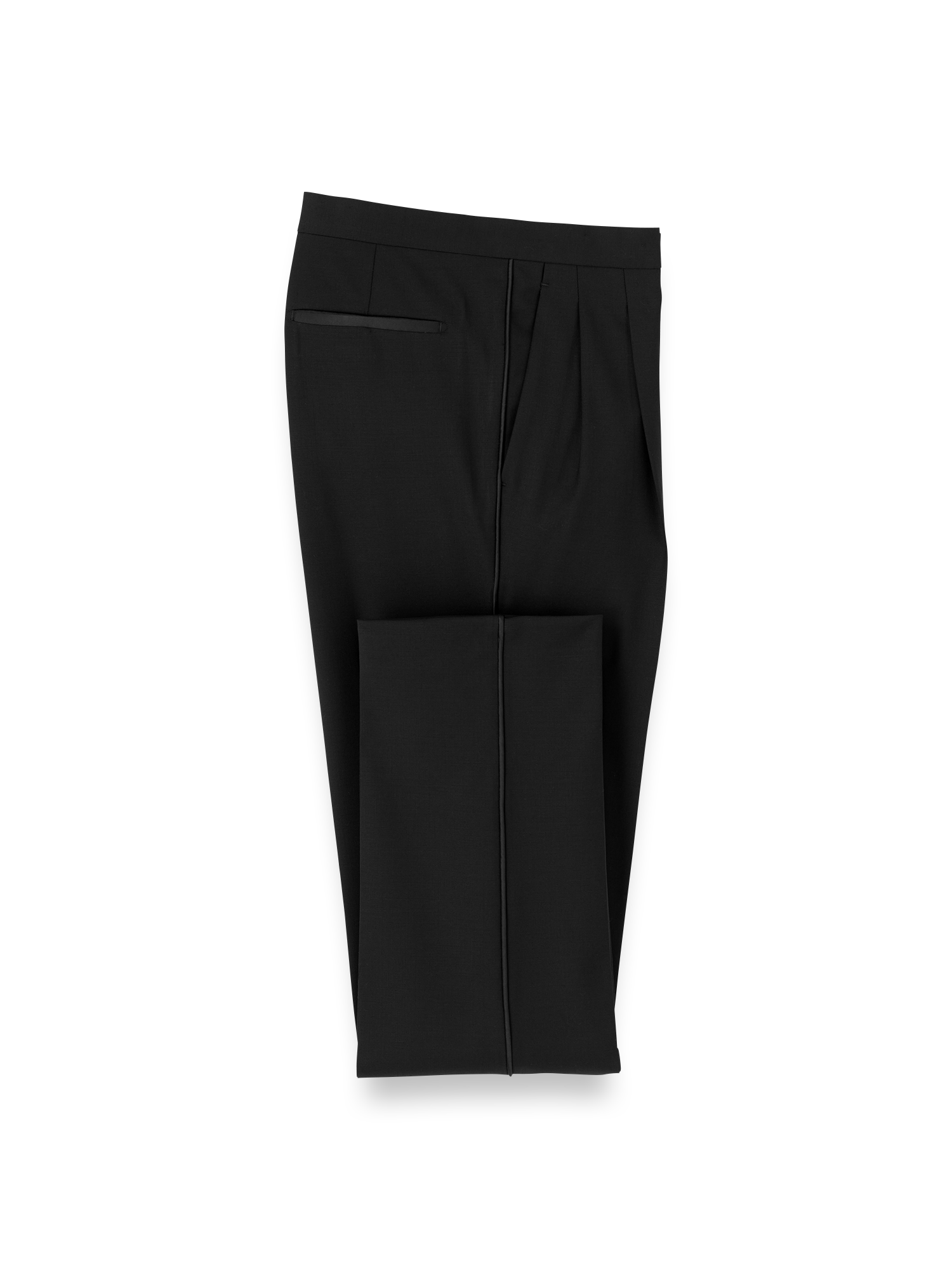 Wool Stretch Peak Lapel Tuxedo - Black