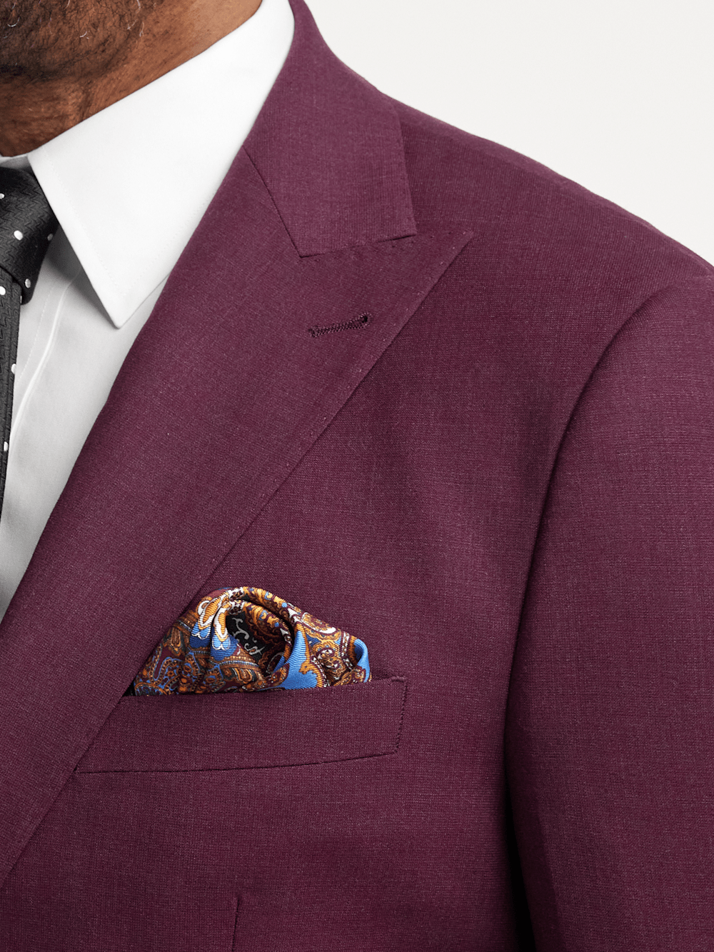 Alternate Image of Wool Stretch Bengaline Single Breasted Peak Lapel Suit-5