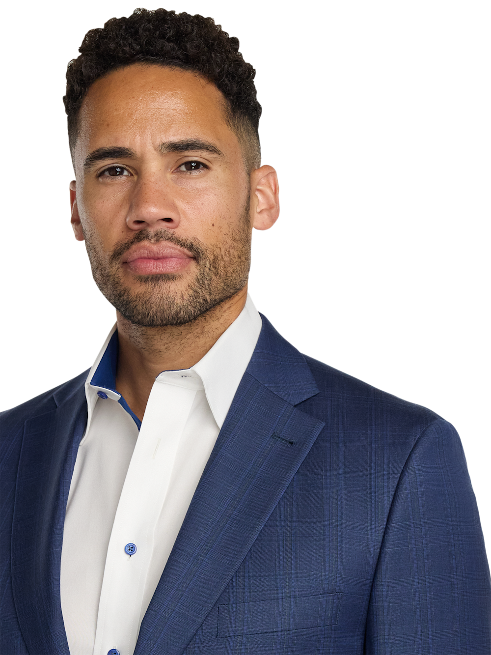 Alternate Image of Wool Blend Plaid Single Breasted Notch Lapel Suit-2