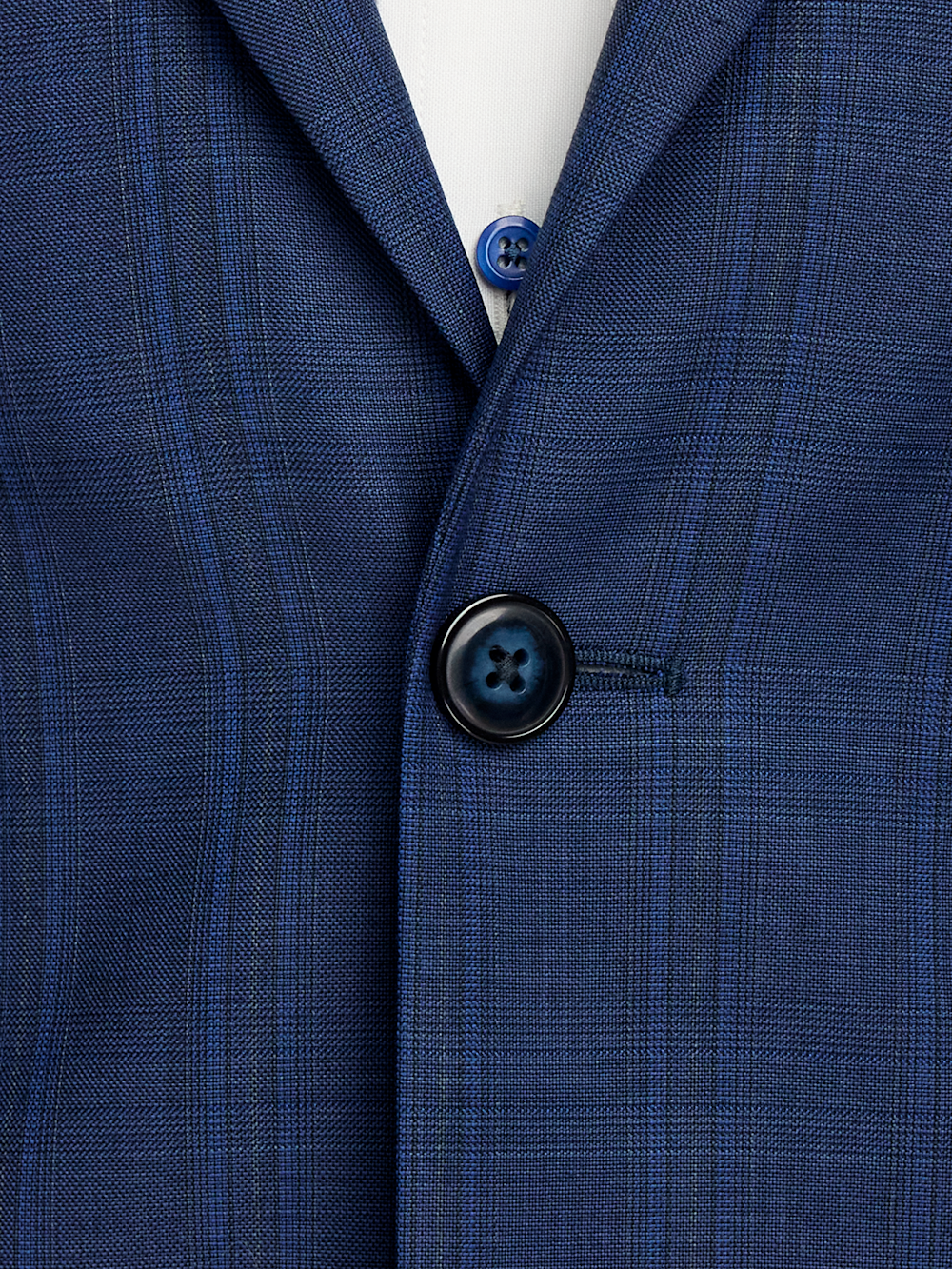 Alternate Image of Wool Blend Plaid Single Breasted Notch Lapel Suit-4