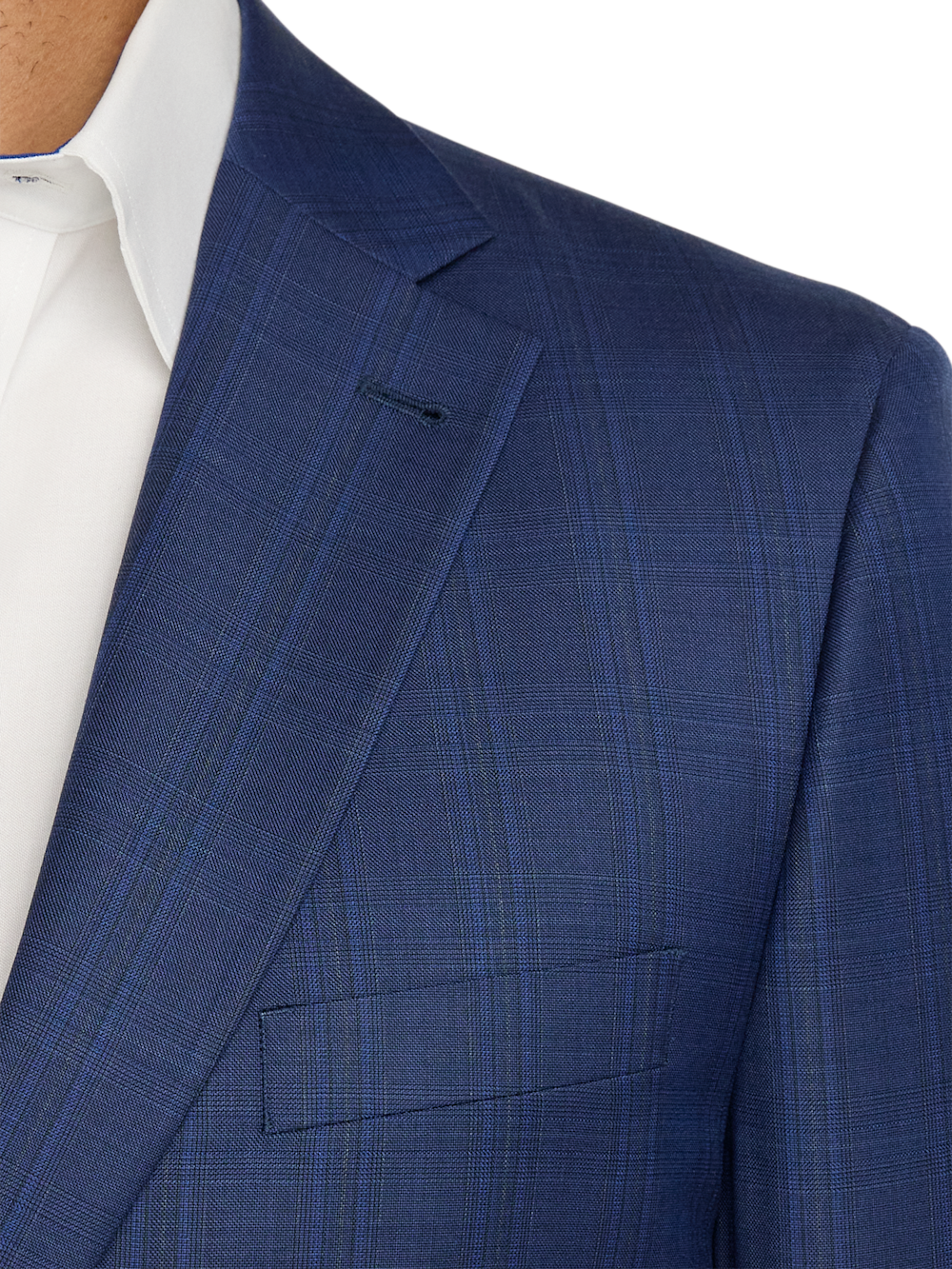 Alternate Image of Wool Blend Plaid Single Breasted Notch Lapel Suit-5