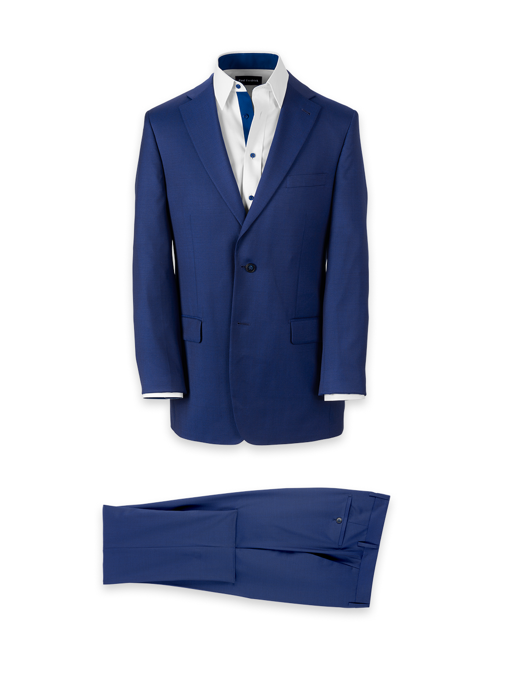 Product Image of Wool Solid Single Breasted Notch Lapel Suit-0