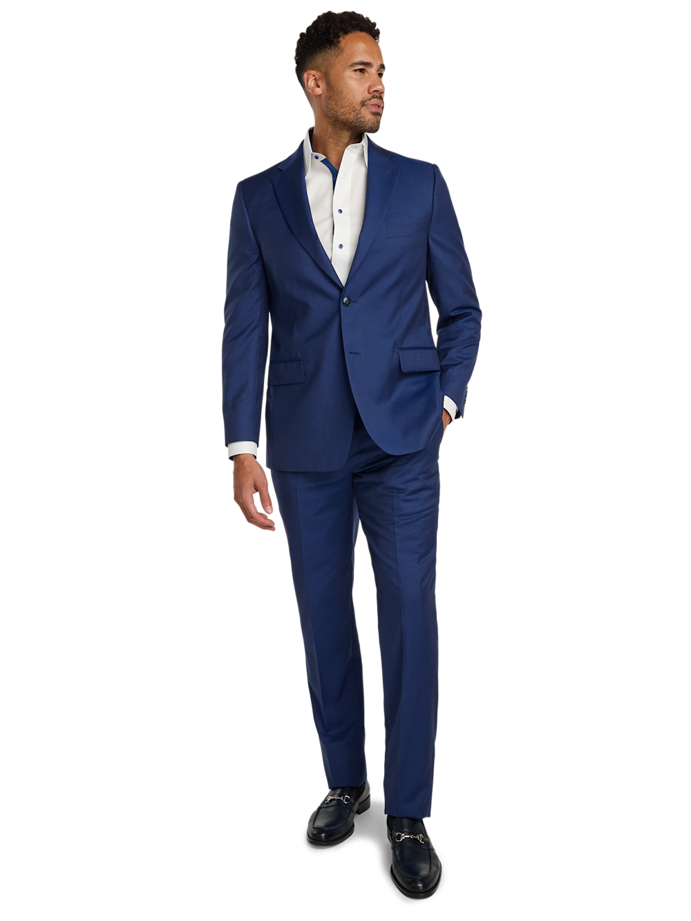Alternate Image of Wool Solid Single Breasted Notch Lapel Suit-1