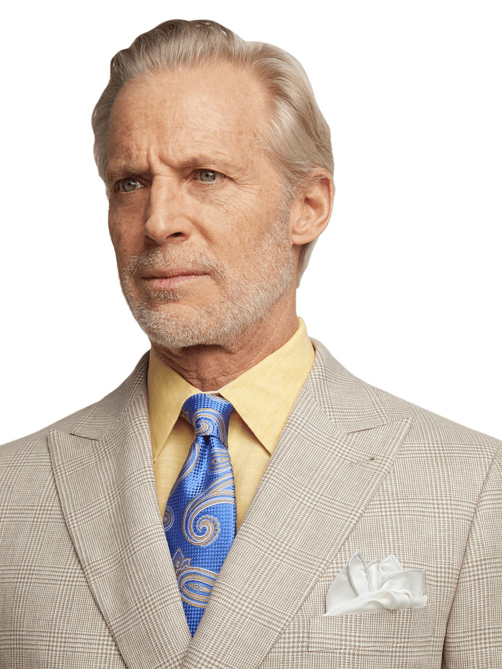 Alternate Image of Linen Blend Plaid Peak Lapel Suit-2