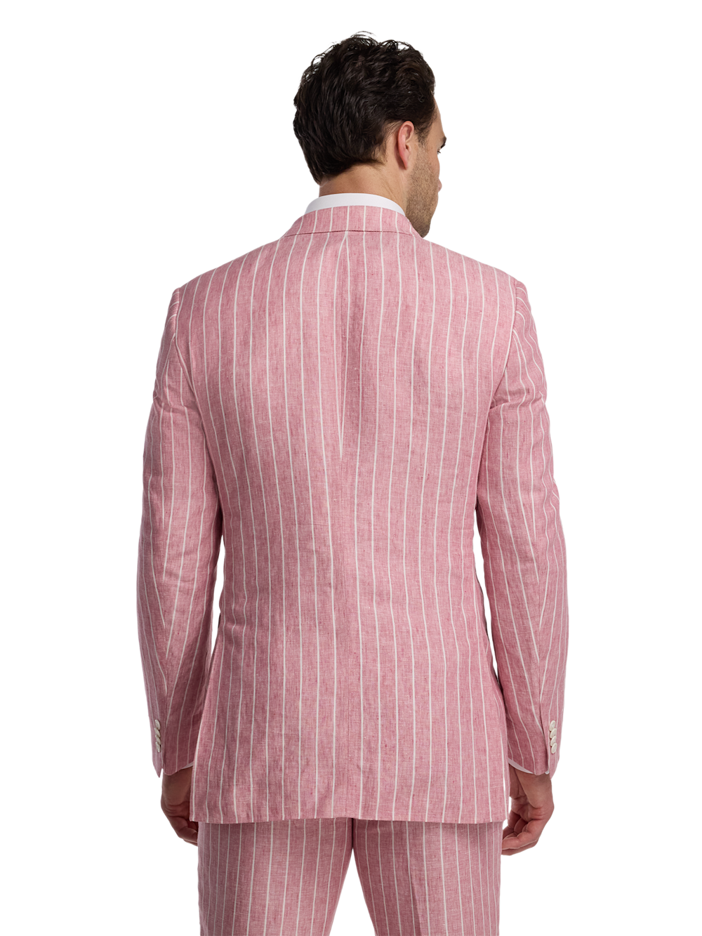 Alternate Image of Linen Pinstripe Double Breasted Peak Lapel Suit-6