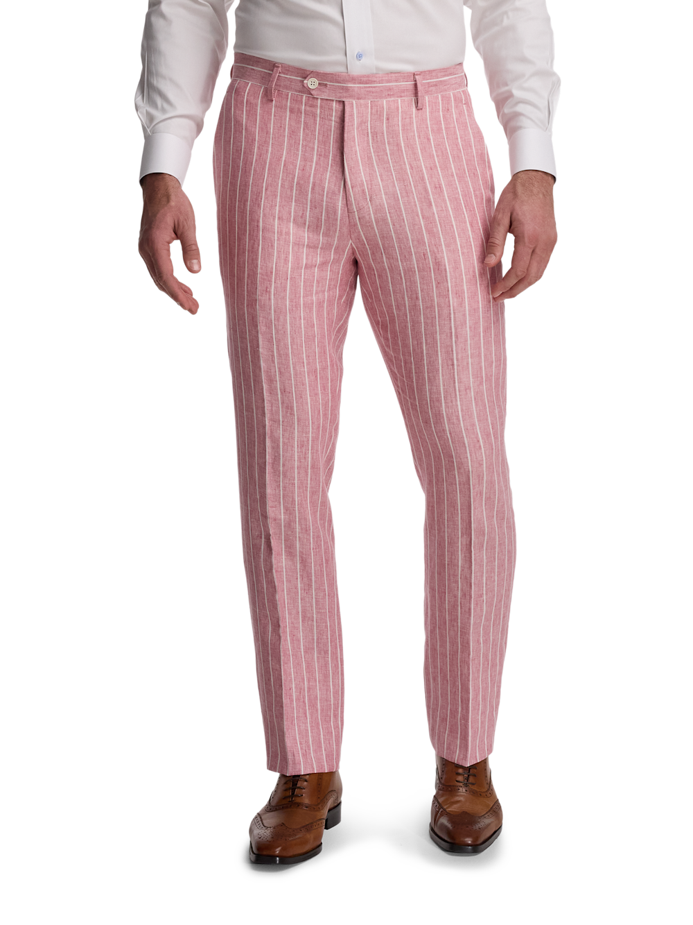 Alternate Image of Linen Pinstripe Double Breasted Peak Lapel Suit-7