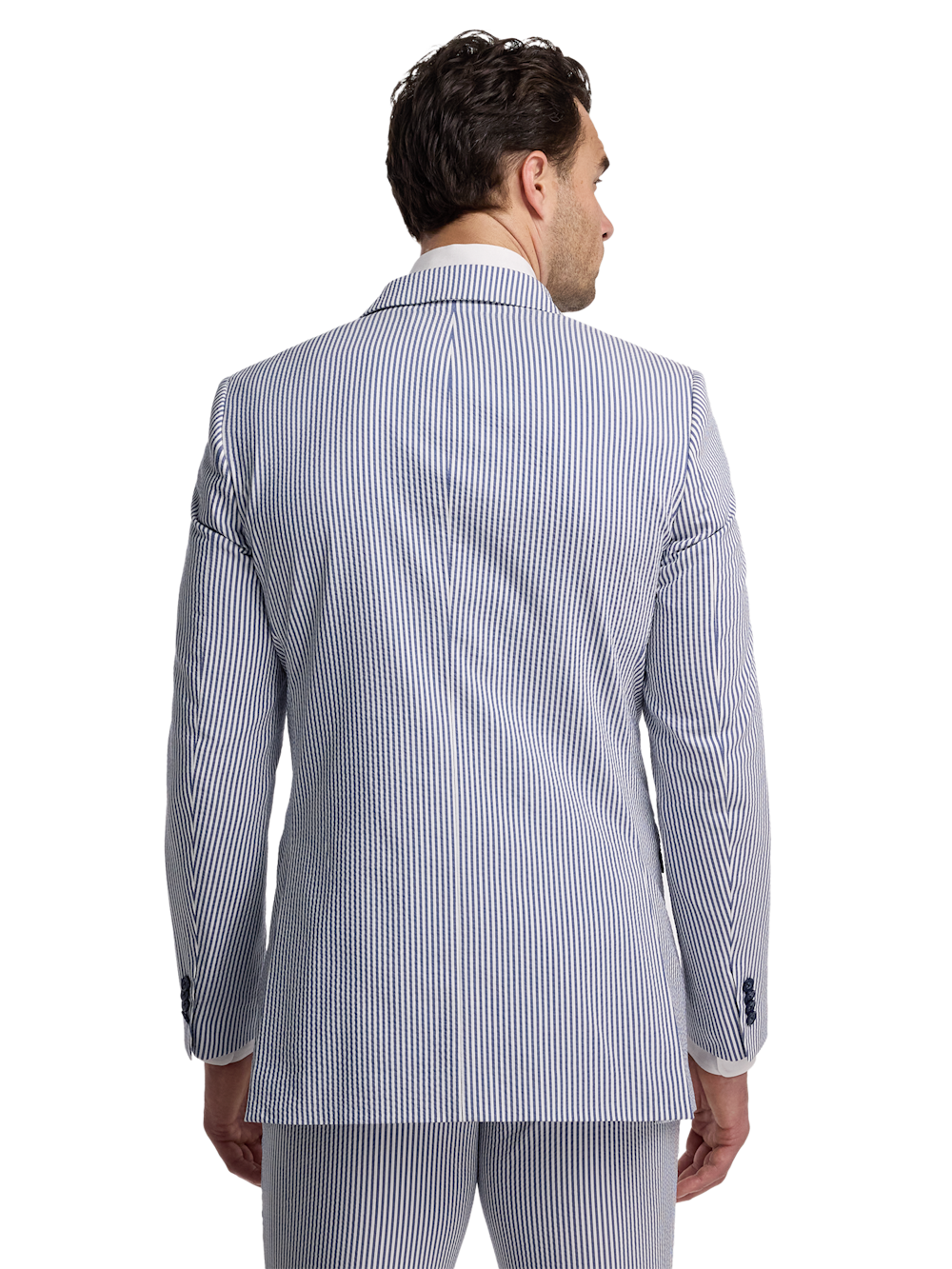 Alternate Image of Cotton Blend Stripe Double Breasted Peak Lapel Suit-6