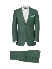 Microfiber Linen Blend Peak Lapel Suit -