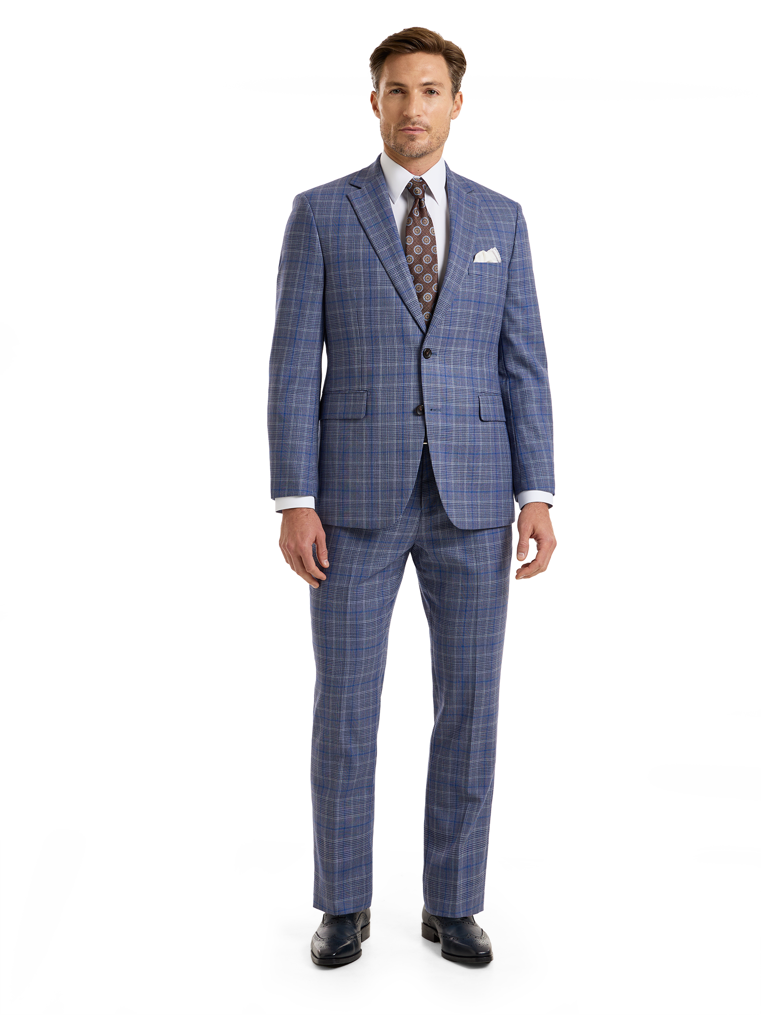 Alternate Shot of Men's Blue  Suits 