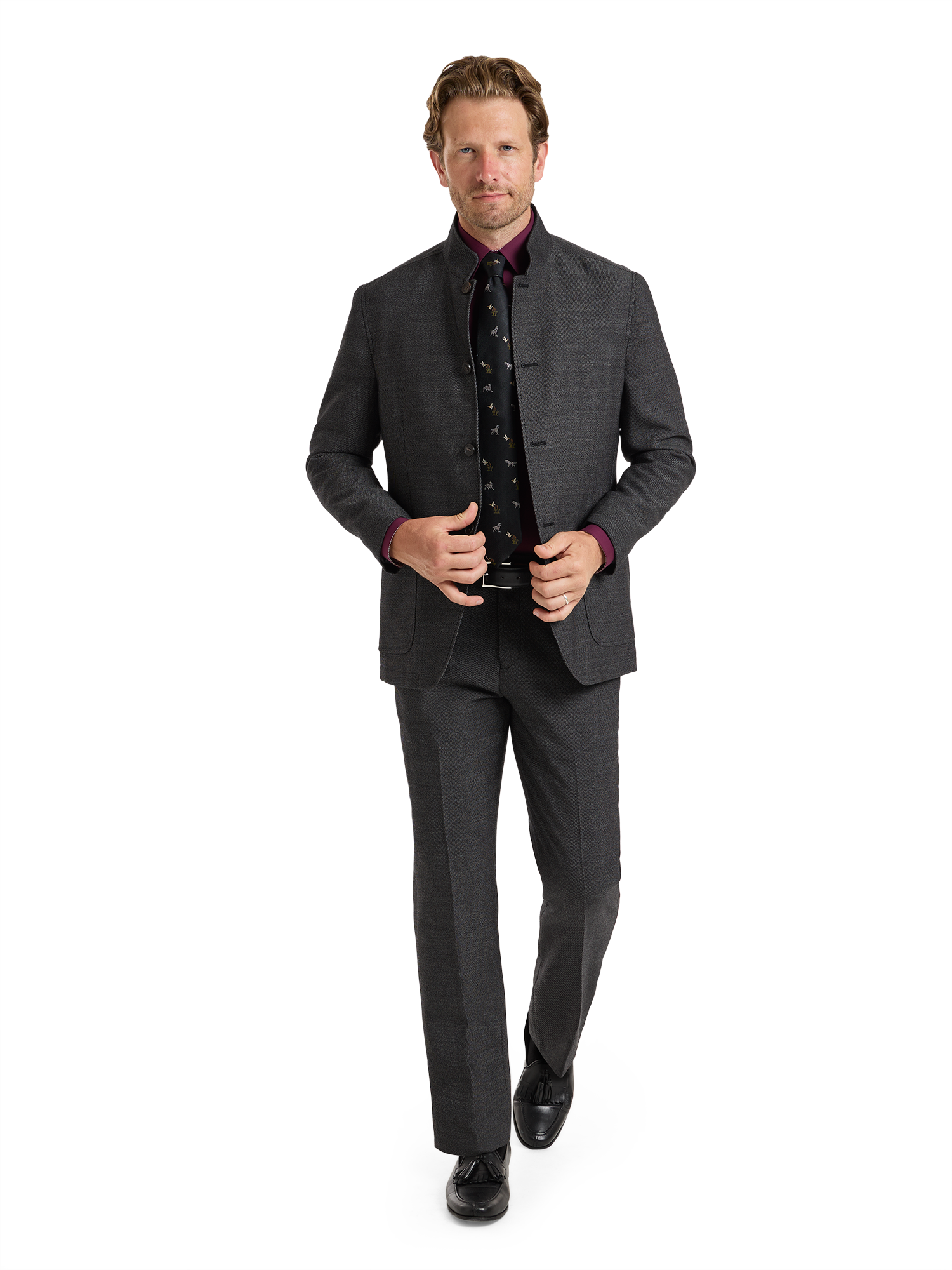 Alternate Shot of Men's Black/Grey  Suits 