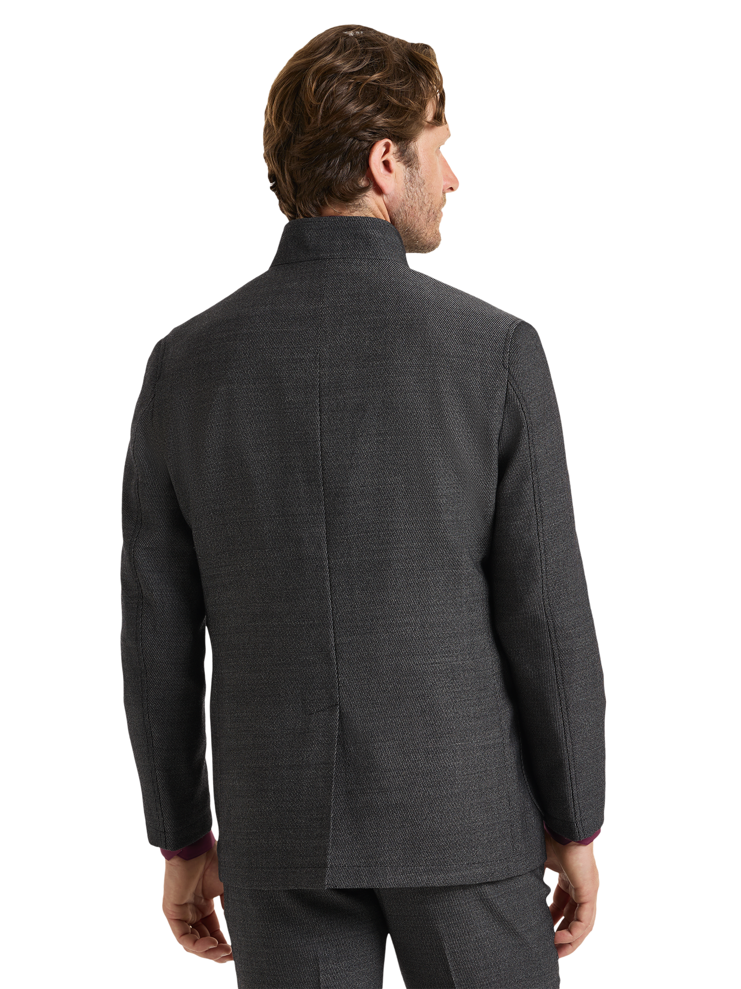 Cavalry Twill Wool Suit - Black/grey