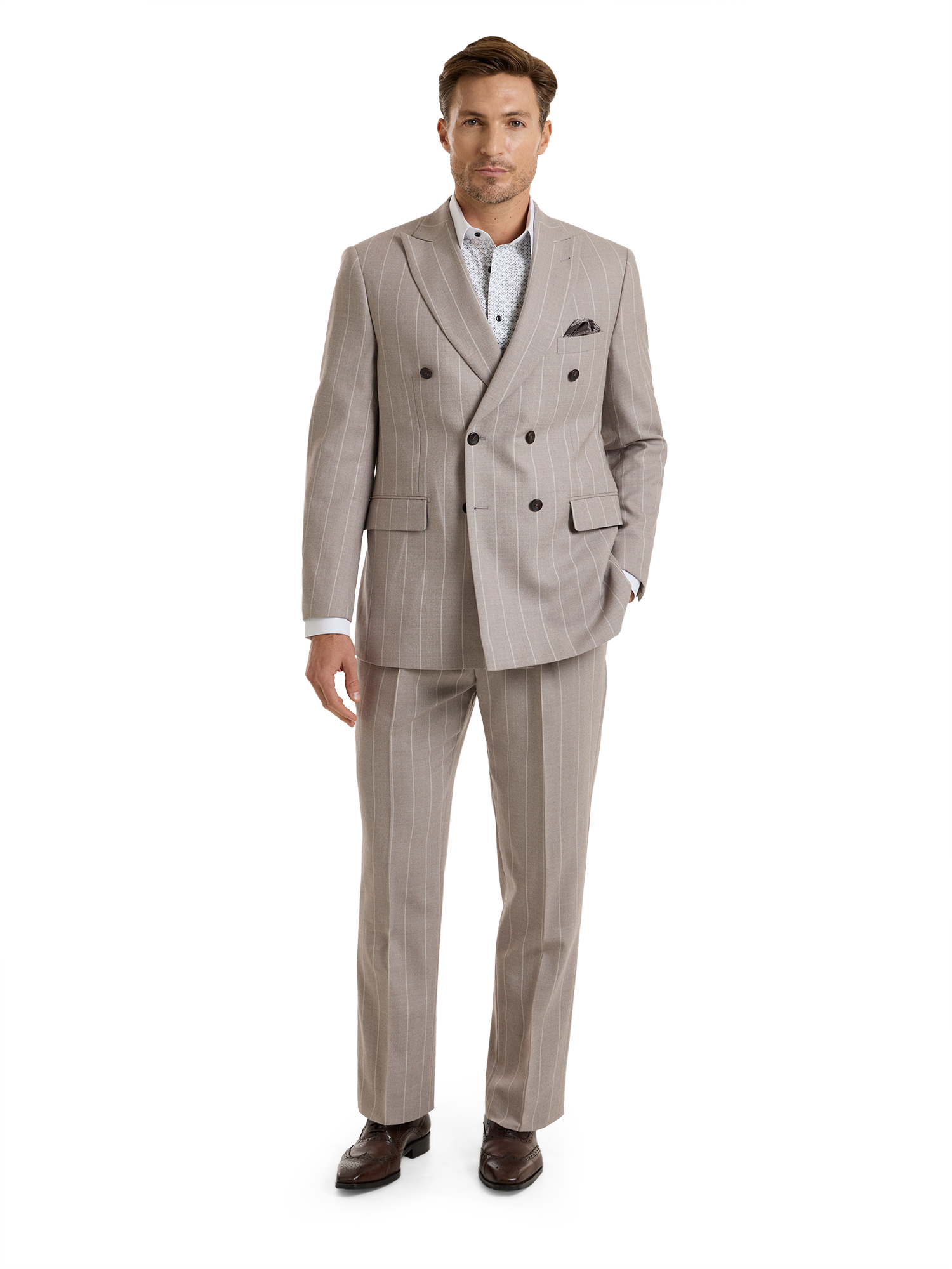 Alternate Shot of Men's Taupe  Suits 