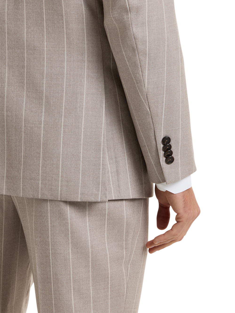 Alternate Image of 'Kingston Pinstripe' Wool Double Breasted Notch Lapel Suit-3