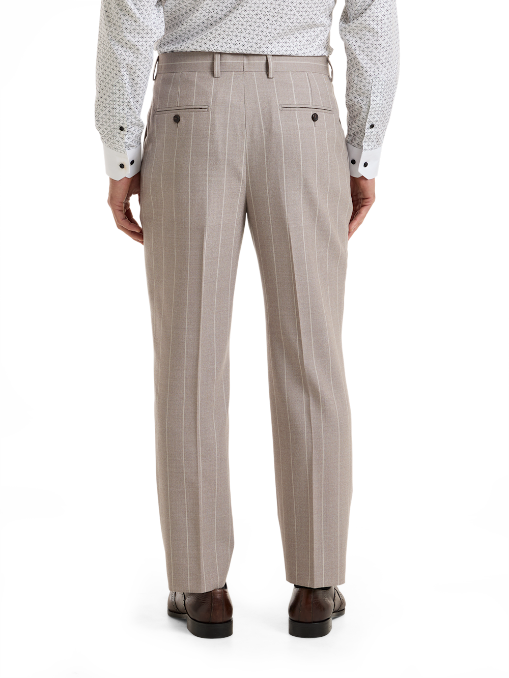 Alternate Image of 'Kingston Pinstripe' Wool Double Breasted Notch Lapel Suit-8