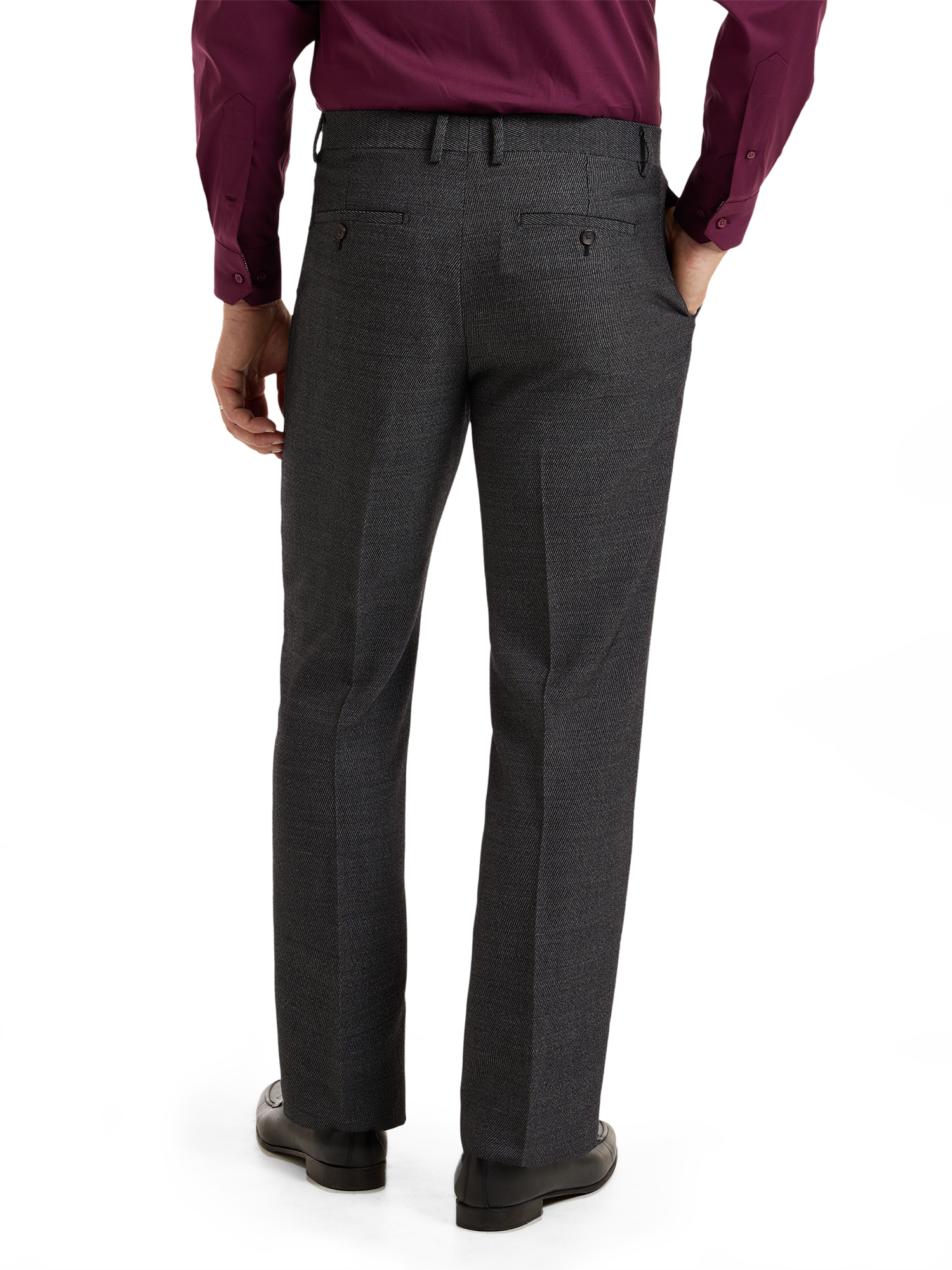 Calvalry Twill Wool Suit - Black/grey