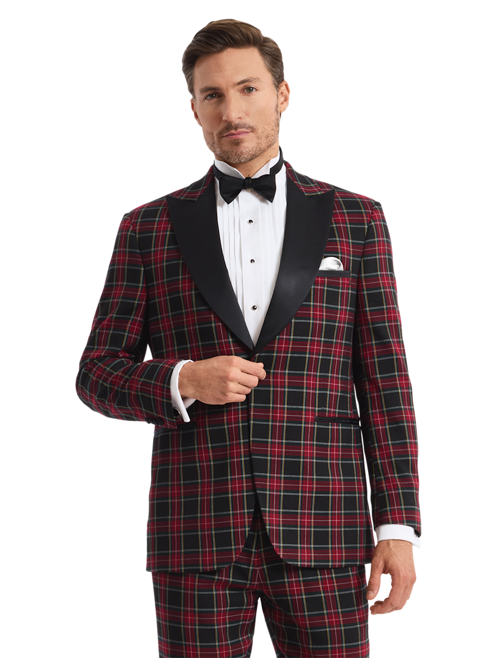 Alternate Shot of Men's black multi  Suit  - 3