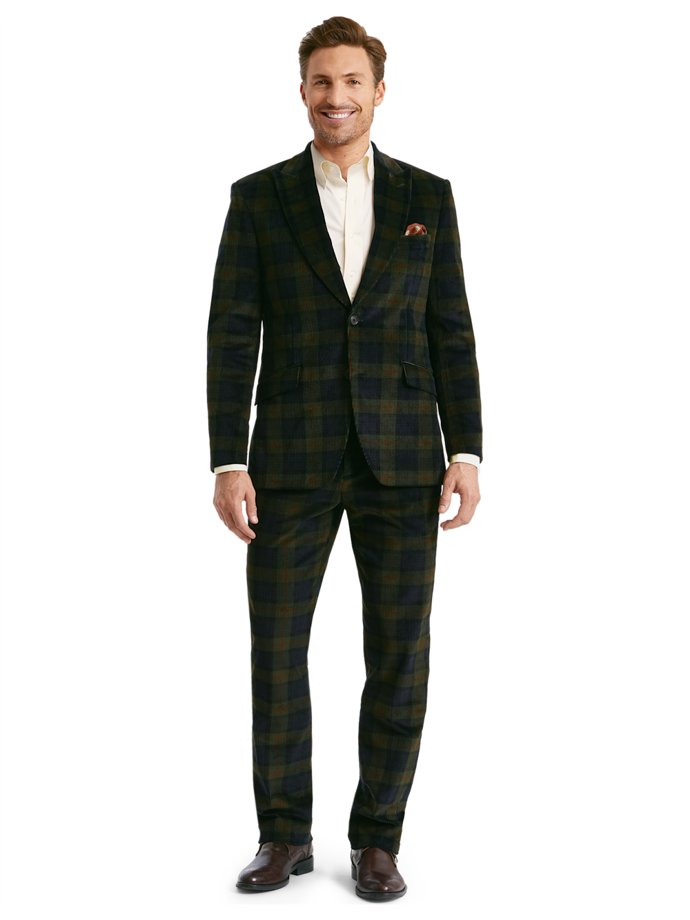Alternate Shot of Men's green/navy  Suit  - 2