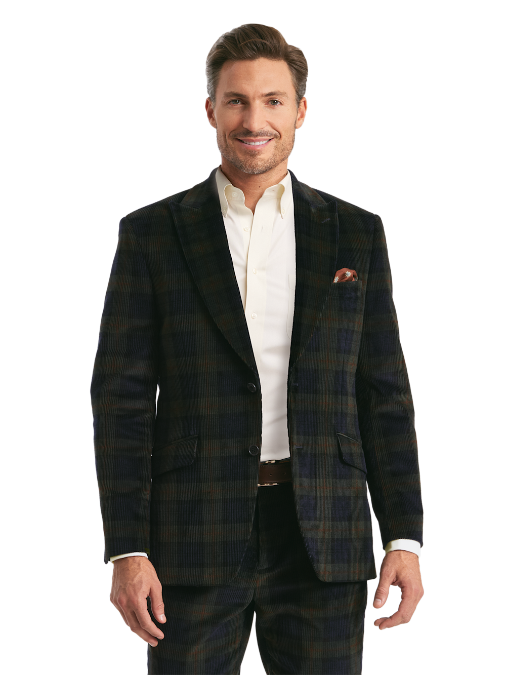 Alternate Shot of Men's green/navy  Suit  - 3