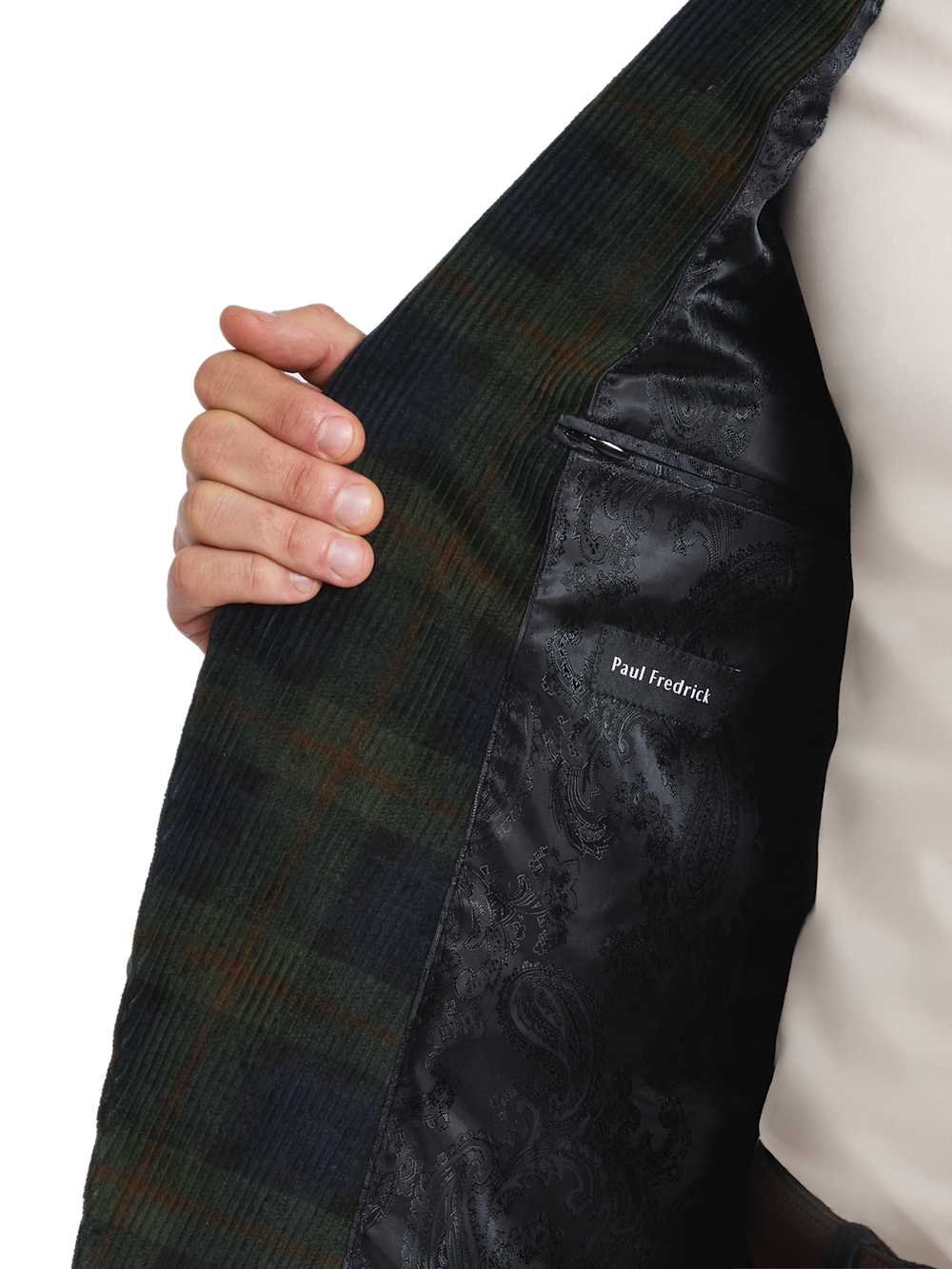 Alternate Shot of Men's green/navy  Suit  - 5