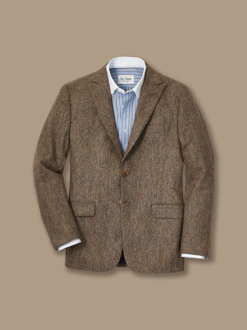 Wool Donegal Sherry Tweed Single Breasted Notch Lapel Suit