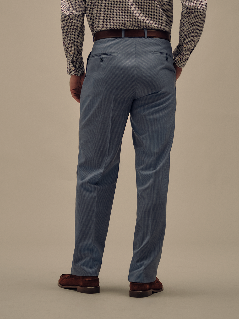 Wool Pinstripe Single Breasted Notch Lapel Suit