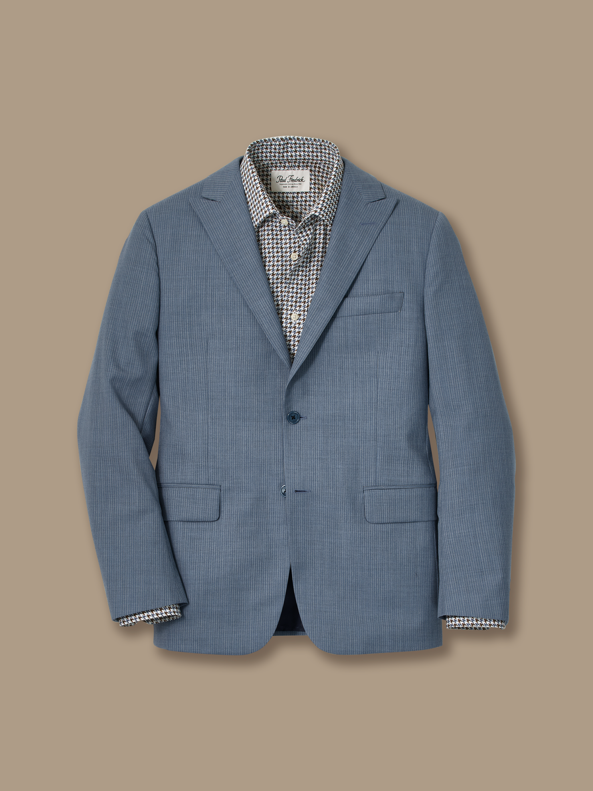 Alternate Shot of Men's Light Indigo  Suit  - 8