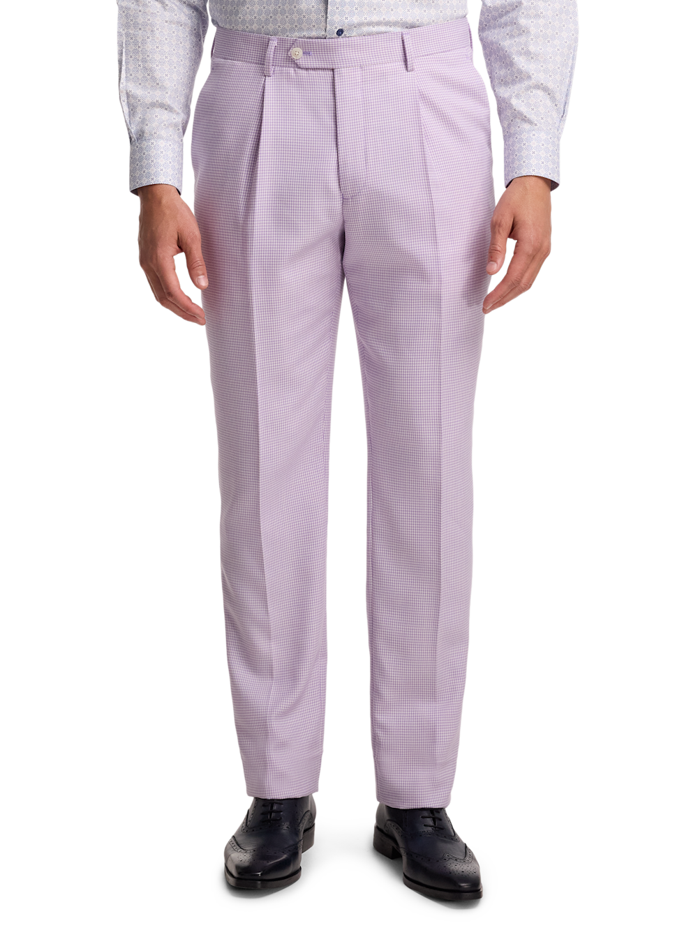 Alternate Image of Wool Blend Houndstooth Double Breasted Peak Lapel Suit-7