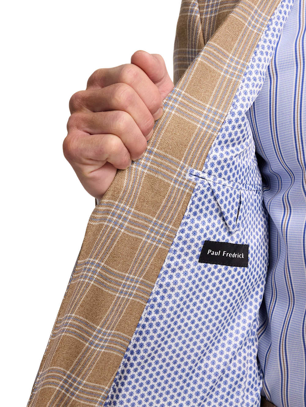 Alternate Image of Wool Blend Plaid Single Breasted Notch Lapel Suit-3