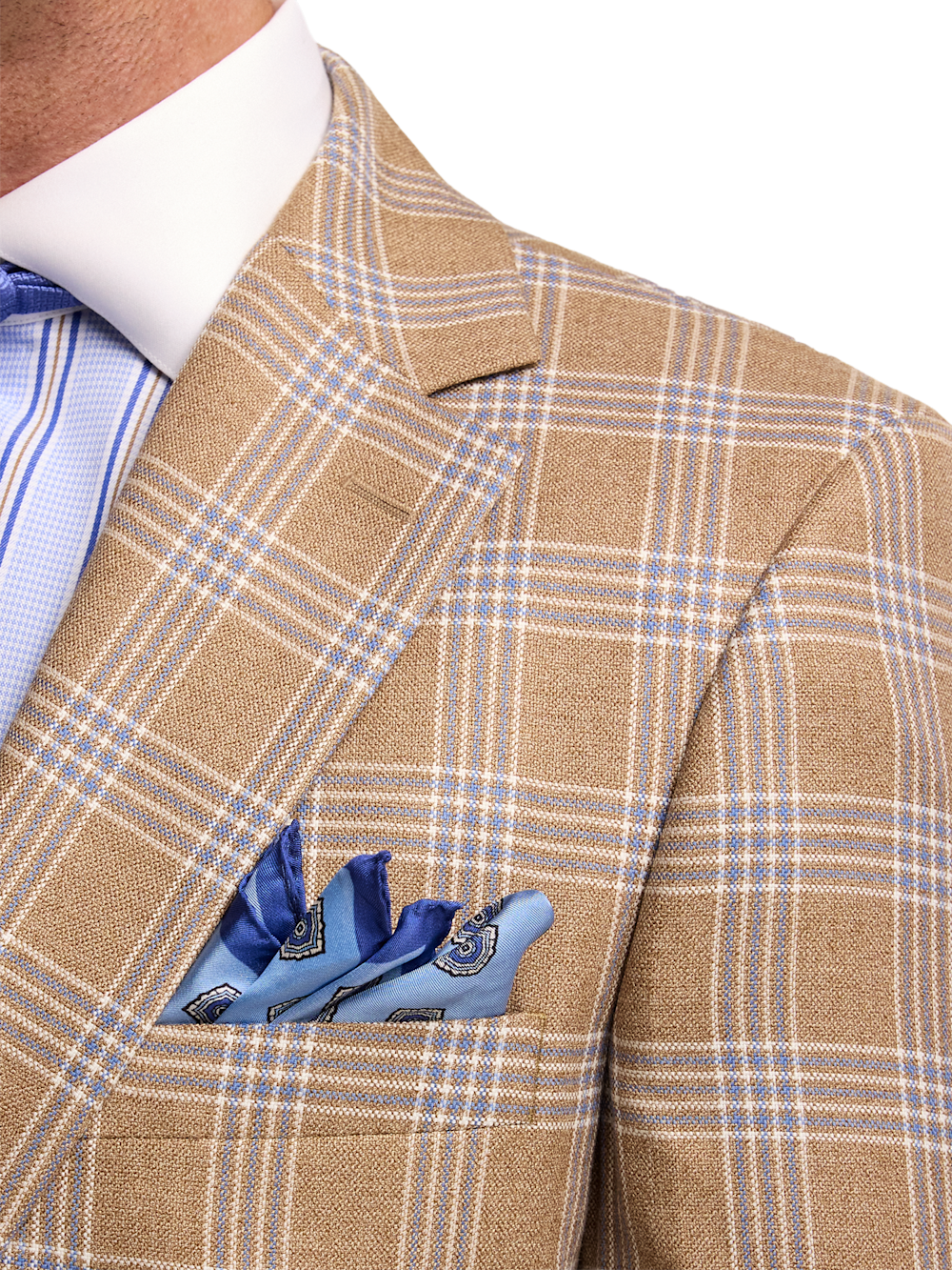 Alternate Image of Wool Blend Plaid Single Breasted Notch Lapel Suit-5