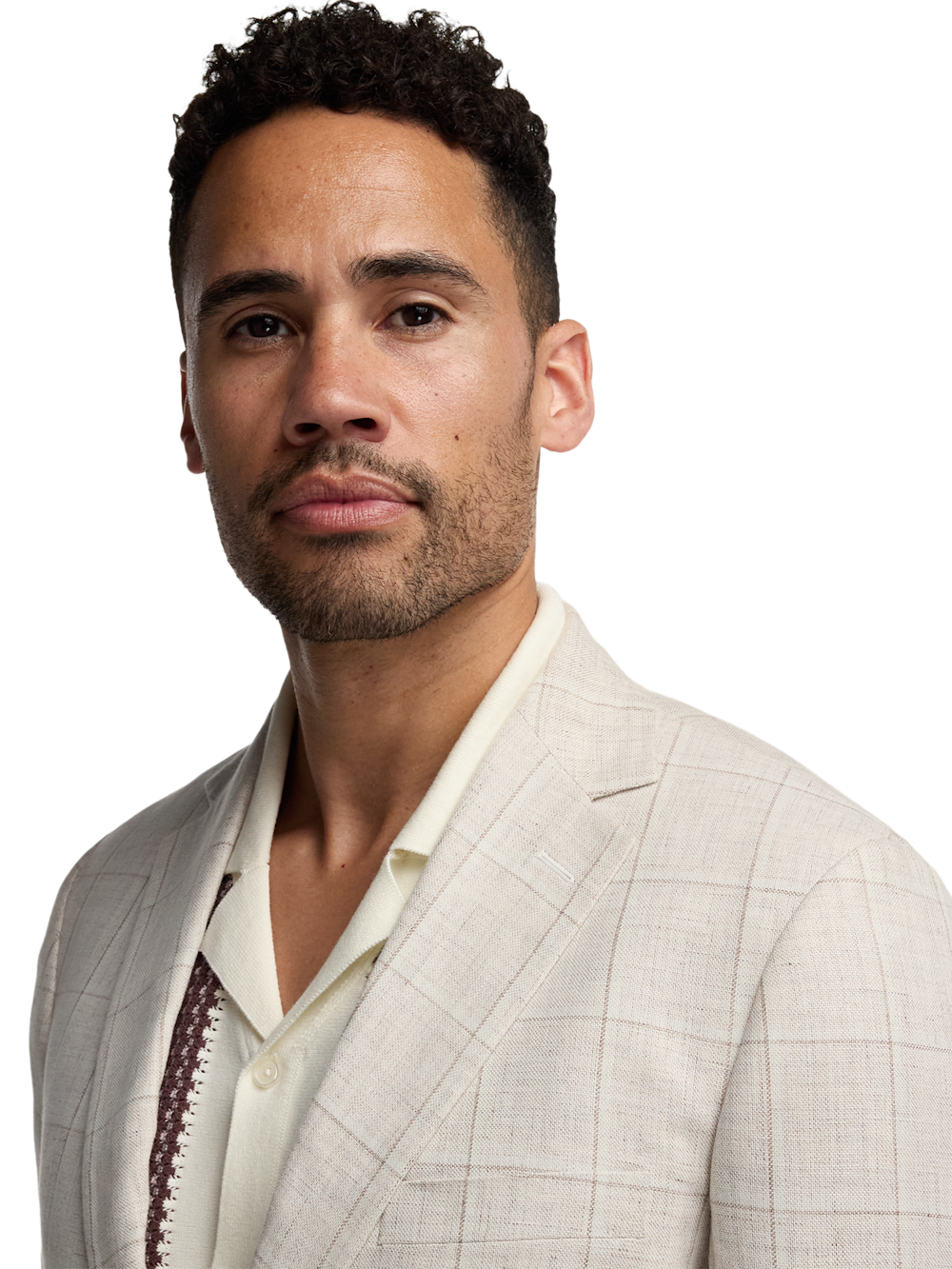 Alternate Image of Windowpane Linen Single Breasted Notch Lapel Suit-2