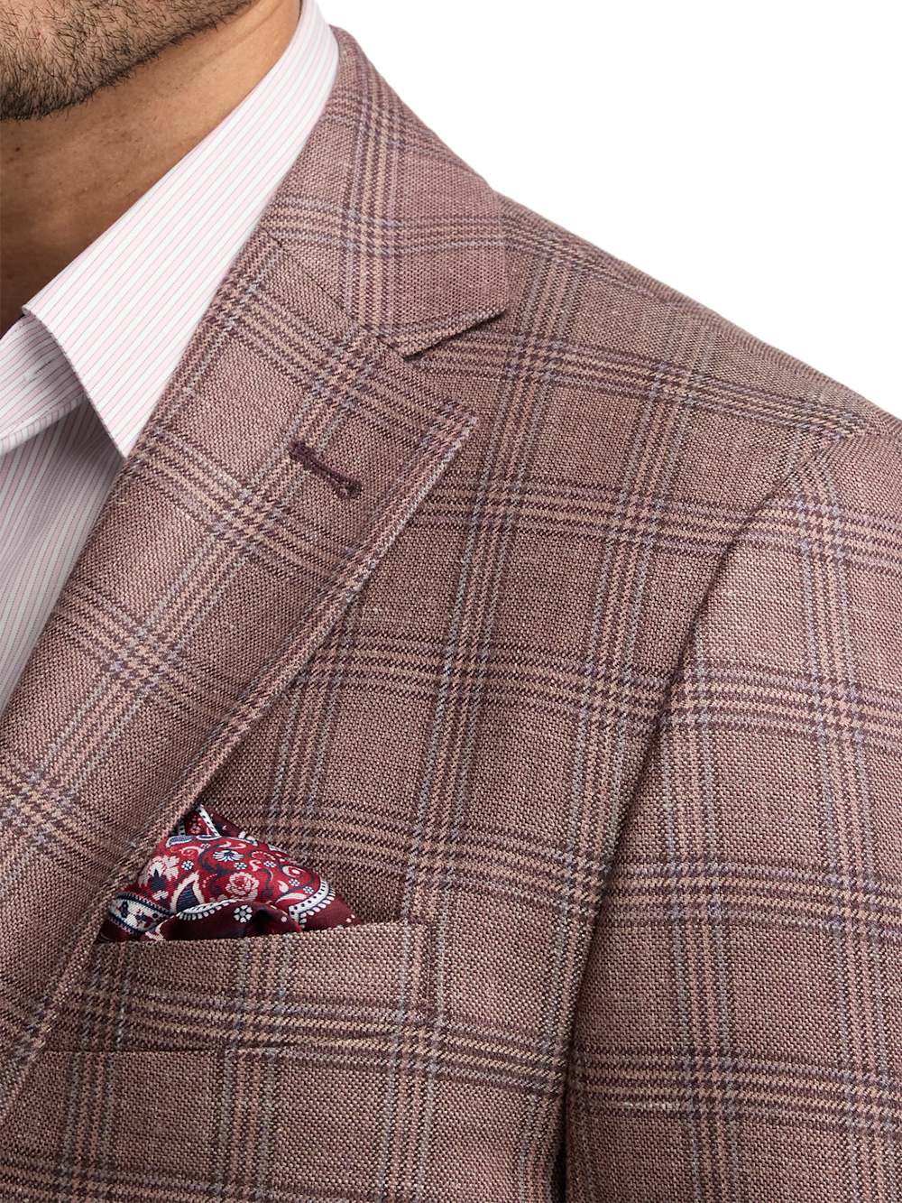 Alternate Image of Plaid Wool Blend Single Breasted Notch Lapel Suit-5