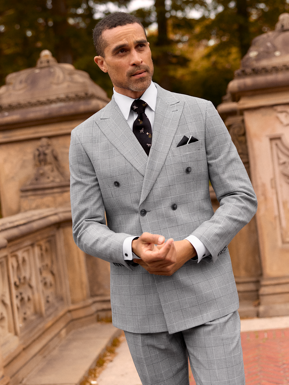 Alternate Shot of Men's Black/White  Suits 