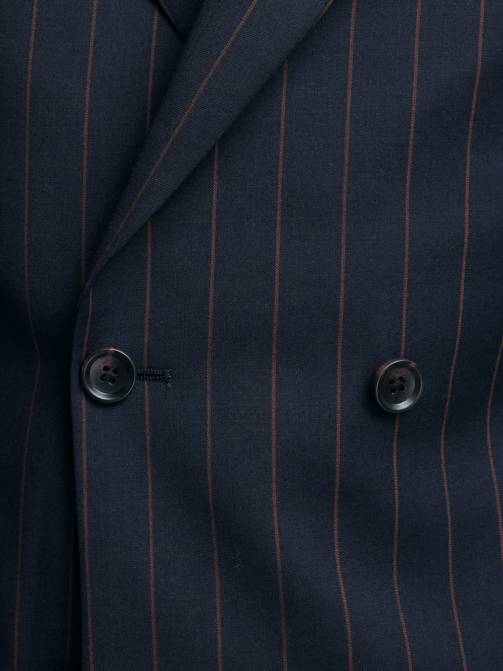Alternate Image of Navy/brown Wool Stripe Double Breasted Peak Lapel Suit-4