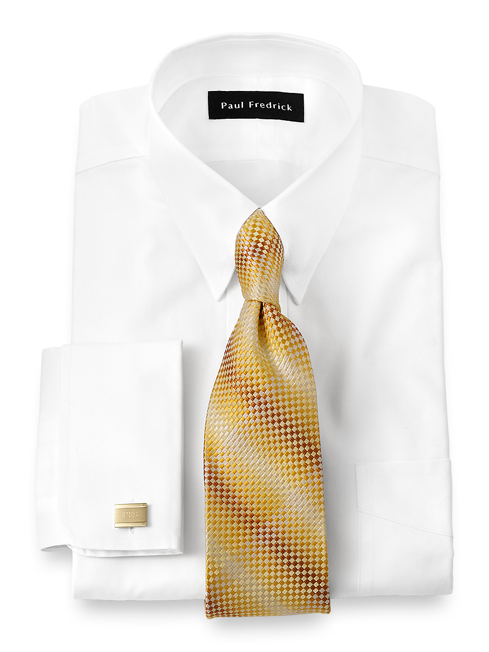 Superfine Egyptian Cotton Solid Color Button Tab Collar French Cuff Dr – Paul  Fredrick