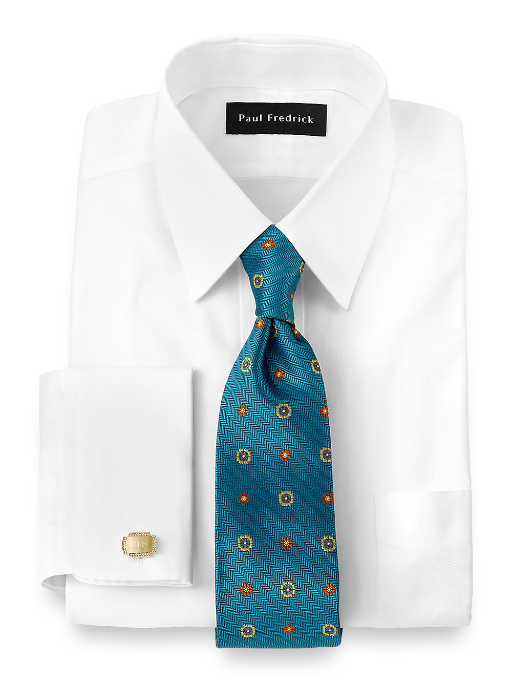 Superfine Egyptian Cotton Solid Color Straight Collar French Cuff Dress Shirt - White - 14.5 / 32 Superfine Egyptian Cotton Solid Color Straight Collar French Cuff Dress Shirt - White - 14.5 / 32